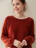 Women's Cashmere Raglan Sleeve Sweater - Round Neck, Autumn/Winter Fashion