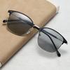 New Metal Frame Personalized Square Color Distortion Sunglasses Versatile For Men And Women Uv Sunglasses 1924