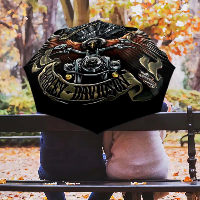 Skull Pistons Folding umbrella 8 paraphenoid bones Umbrella printing Sun umbrella light