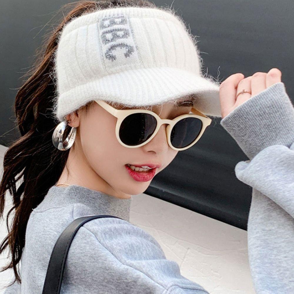 Knitted Baseball Cap Earmuffs Ear Protection Hat Warm Running Beanie  Autumn And Winter