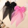 LOVEKIKI 1PCS Elegant Large Bow Ribbon Hair Clip Women Simple Polka Dot Hairgripes Ponytail Bow Hairpin Girls Hair Accessories