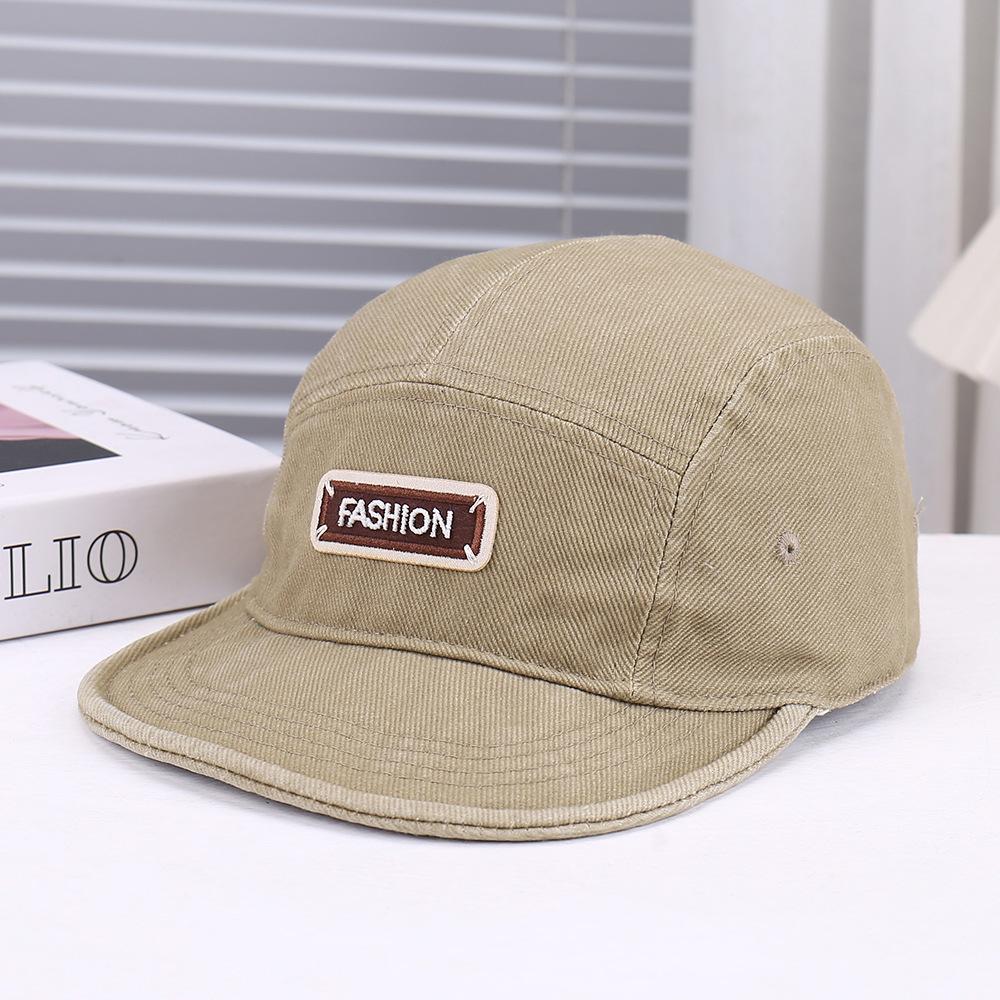 European and American fashion solid color simple and versatile niche cap sticker embroidery with skateboard breathable baseball cap