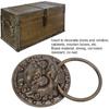 Tissting 3.7 x 5.5in Antique Bronze Lion Door Knocker,Antique Chinese Lion Head Door Rings Pull Handle Knobs for Decorate Doors,Window, Cabinets,