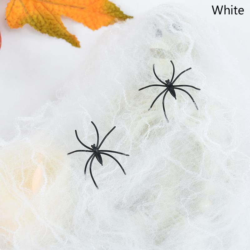 White Spider Web For Halloween Decorations Artificial Stretchy Cobweb For Halloween Scary Party Scene Decor Haunted House Props