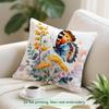 Watercolor Butterfly Flower Cluster Cushions Pillowcase Polyester Cushion Cover Throw Pillow Pillowcover Home Car Sofa Decor