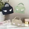 Charming Polka-Dotted Wing Bag; Makeup Holder; Vast Capacity Portable Hygiene Bag; Learner's Pack Girl Memento