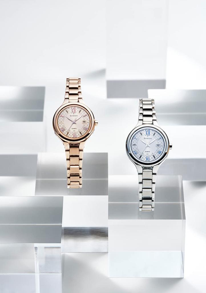 Casio Scene Radio Controlled Solar Titanium Series Gold Watch, SHW-7000TCG-4AJF, Women's