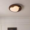 2024 New Led Wood Ceiling Light Bedroom Lamp Creative Cloud Star Living dining Lamp Home Decor  Retro Walnut Color Lamp Ceiling