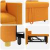 Extendable Sleeper Sofa Single Dark Yellow 90 x 165 x 87 cm
