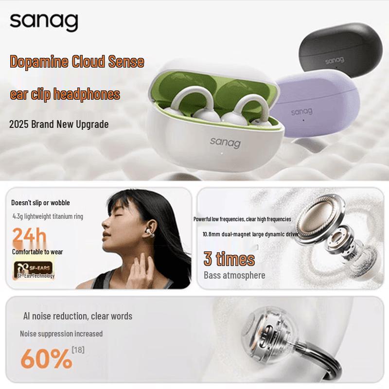 Saina F20SPro Open-Ear Clip Bluetooth Sports Headphones