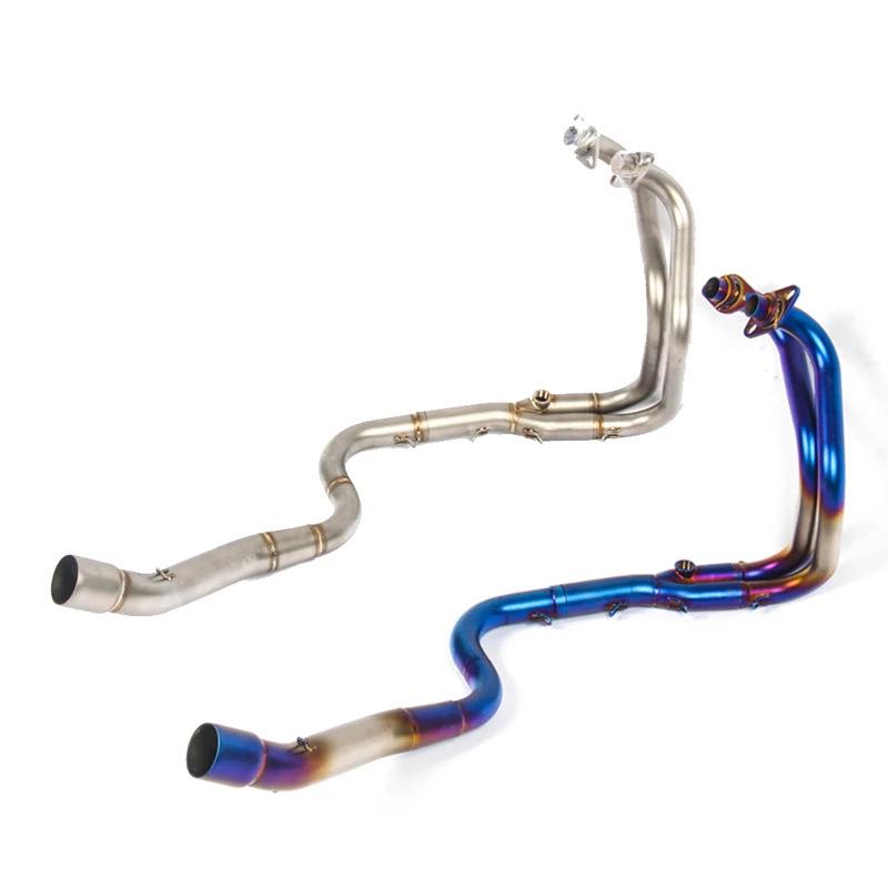 Tubo di scarico anteriore in acciaio inossidabile compatibile per Kawasaki Ninja 250/300 (2013-2017)