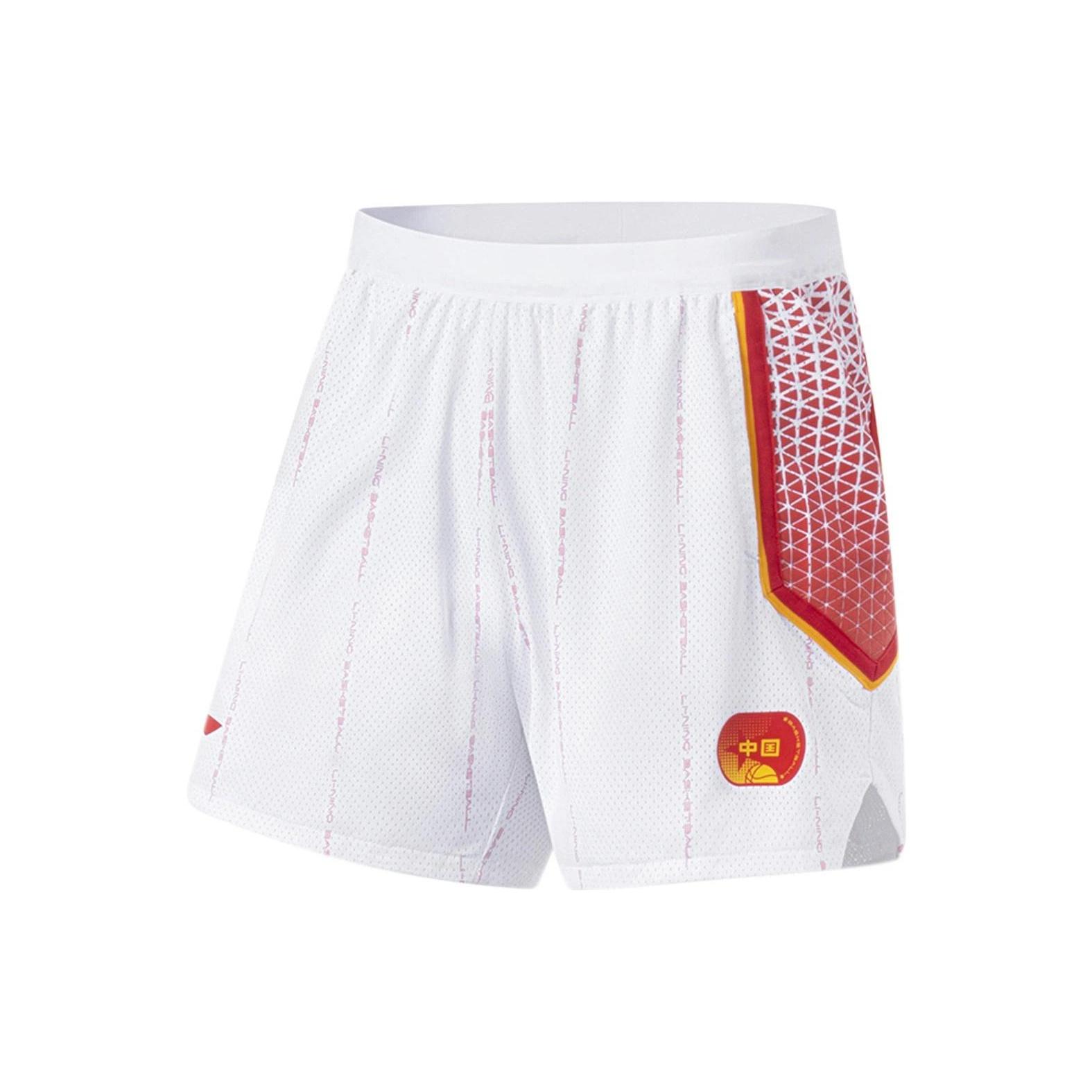 Li-Ning Graphic Basketball Shorts White Red Men s AAPS479-1 XXL