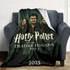 1pc Harry Potter and the Deathly Hallows Part 3 Flannel Blanket Soft Warm Throw for Home, Office, Travel, All-Season Cozy Bedding GiftL1252