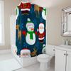 TU Christmas Shower Curtain Santa Claus Reindeer Holiday Bathroom Decor Festive Winter Themed Waterproof Fabric Home Decor Gift