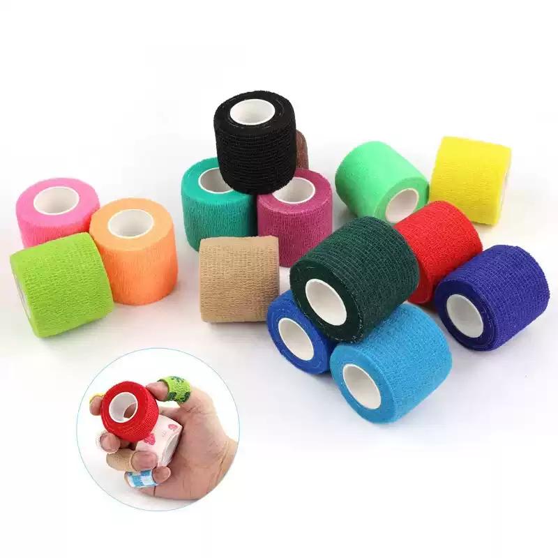 1PC Self-adhesive Elastic Bandage Elastoplast Sports Wrap Tape Sports Protector For Knee Finger Ankle Palm First Aid Kit