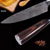 5PCS Chef's Knife Japanese Knife Bread Knife Slicing Knife Fruit Knife Color Wood Handle Kitchen Knife Set and Storage Bag