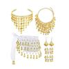 Belly Dance Costumes Bellydance Hip Scarf Wrist Bracelets Coin Head Scarf Earrings Belly Dancer Outfit Set for Womens