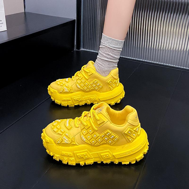 Fashion 2025 Women's Sports Shoes Keyboard Shape Lace Up Thick Sole Trend Women Shoes Creativity Leisure Personality Zapatillas De Mujer