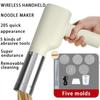 Automatic Electric Charging Wireless Hand Operated Pasta Maker Cutter Manual Spaghetti Noodles Dough Pressing Machine 6 Molds