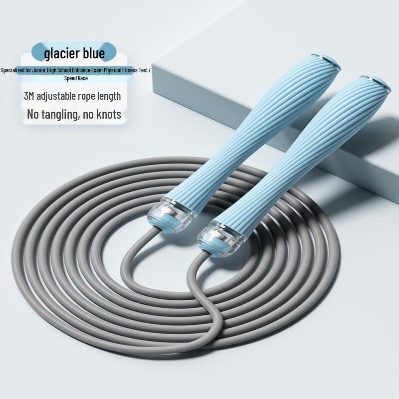 LongChan Adjustable Speed Skipping Rope with Non-slip Bee-waist Handles