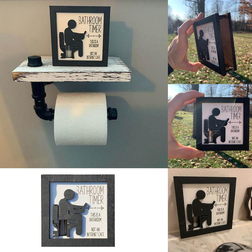 Bathroom Decoration Funny Stool Toilet Ornaments Bathroom Timer Home Decoration Pendant Timer For Men Husband Dad Funny Gift