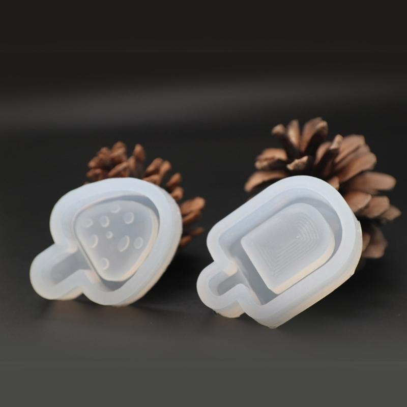Quicksand Resin Moulds Unique Cup Shape Keychain Molds Resin Shaker Mould Cup Shape Quicksand Molds DIY Jewelry Pendant