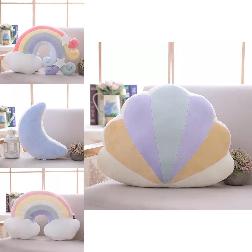 Colorful Rainbow Plush Sofa Pillow Cushion For Cozy Home Decoration And Playtime Fun