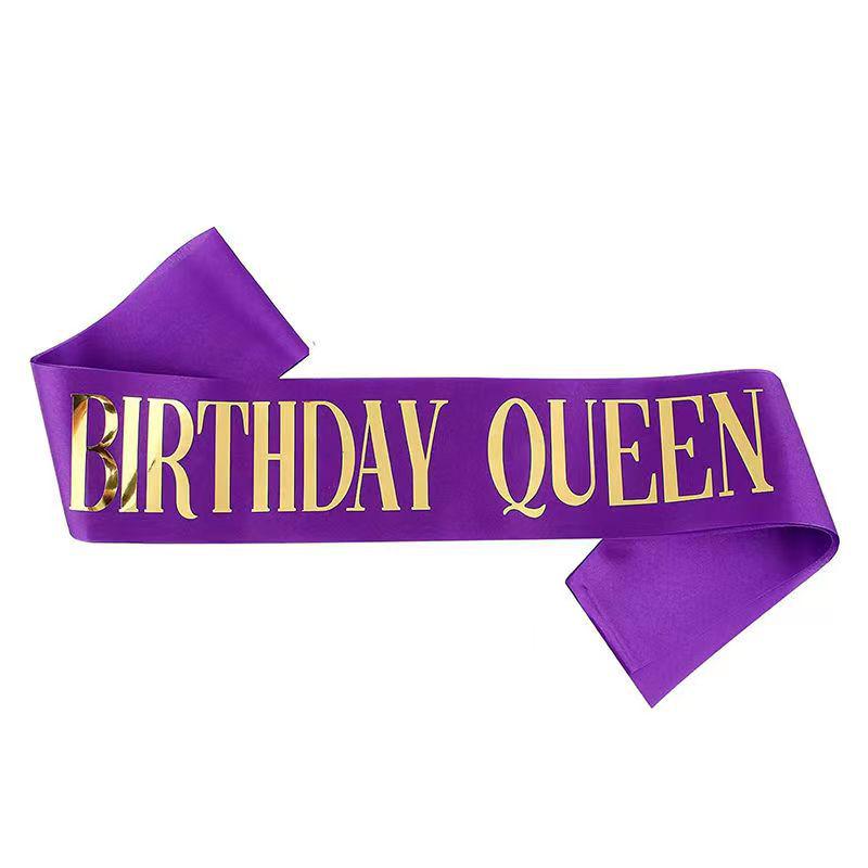 European and American Birthday Crown Headband Hairpin - "Happy Birthday"