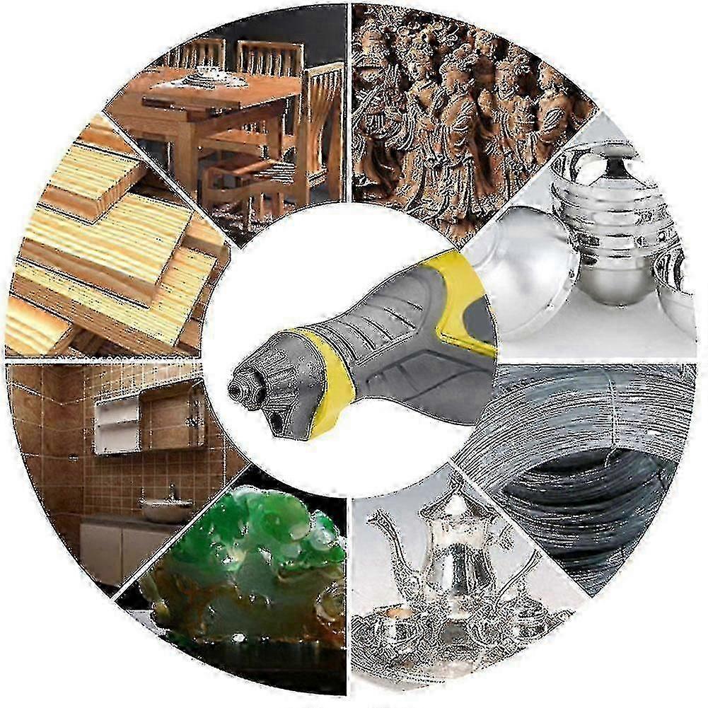 Electric Tile Grout Removal Tool Kit, 3-in-1 Professional Set with Steel Tips