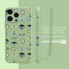 Custodia per Dolci Occhio Malvagio Blu e Oro Per iPhone 13 11 12 Pro Max 12 Mini X XR XS MAX SE 2020 7 8 6s Plus Silicone Quadrata Funda Capa