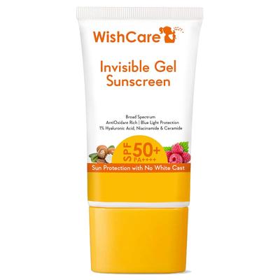 WishCare Invisible Gel Sunscreen SPF 50+ PA++++ For Face And Body 50g Lightweight Oil-Free Protection