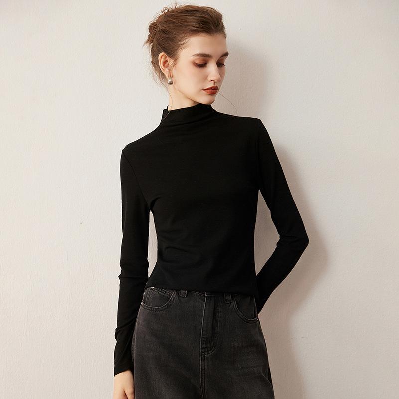Women's Machine Washable Ultra-Fine Wool Base Layer: Half-High Neck, 2026 Autumn/Winter Thin Knit Sweater