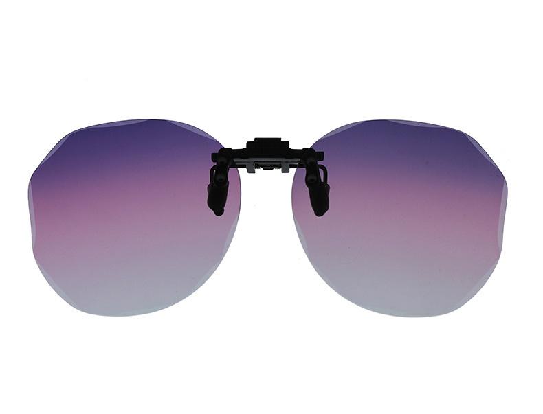 Polarized Sunglasses Clip Myopia Glasses Ultra-Light Color-Changing Day And Night Trimmed Polygon Clip