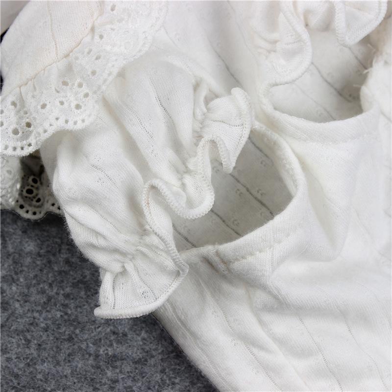 Pet Clothes: Handmade Double Layer Pure Cotton Baby Classic Peter Pan Collar