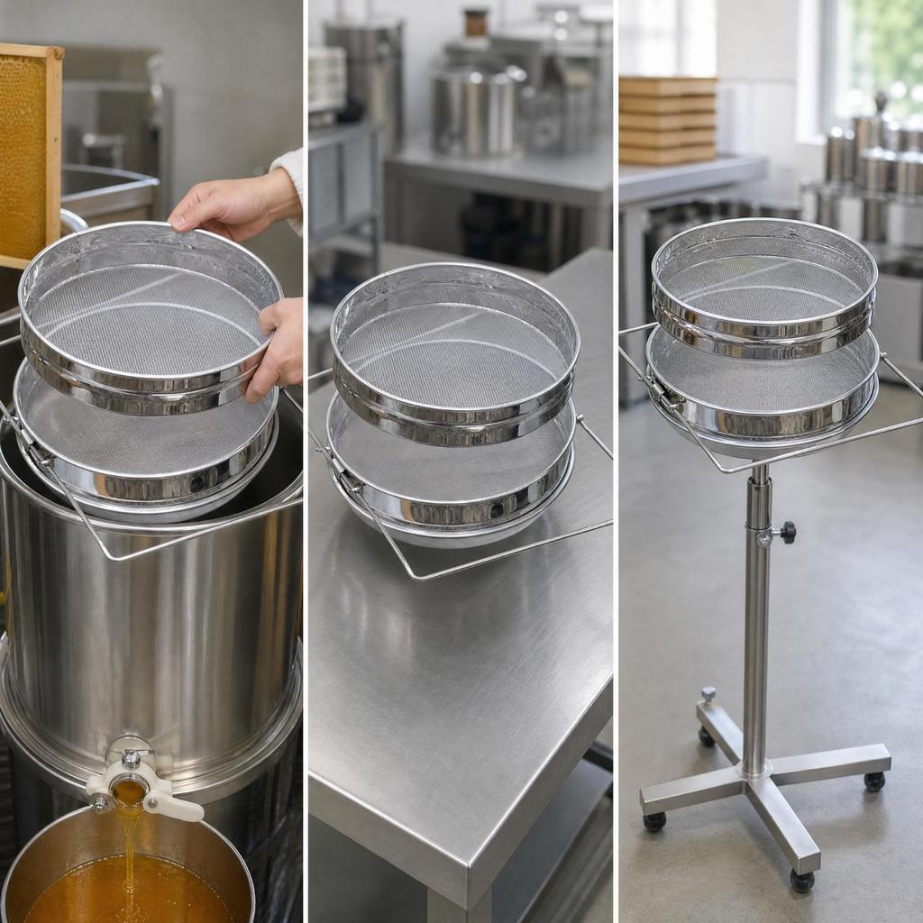 Beekeeping Filter Long-Lasting Double-Layer Mesh Honey Strainer Sturdy