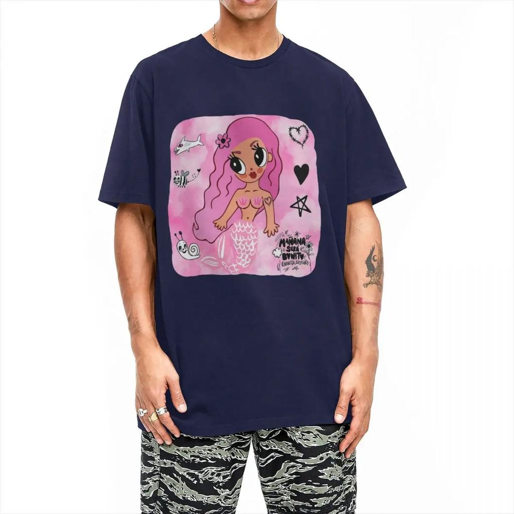 Karol G Pink Hair Bichota Bichota Heart T-Shirt Men Vintage Pure Cotton Tees O Neck Short Sleeve T Shirt Classic Clothes