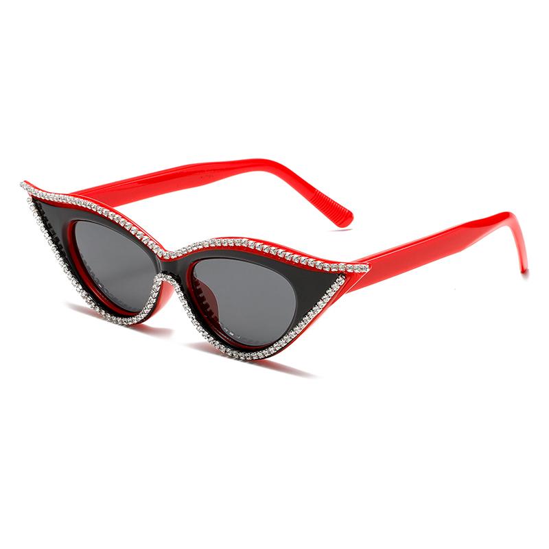 KAMMPT Cat Eye Women Sunglasses with Rhinestones New in Fashion Outdoor Shades Trendy Stylish Vintage Brand Design Sun Glasses