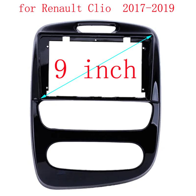 2 Din 9/10.1 Inch Car Radio Fascia Panel Frame for Renault Clio 4 2012- Dashboard ABS+PC Plastic tallation Trim Kit