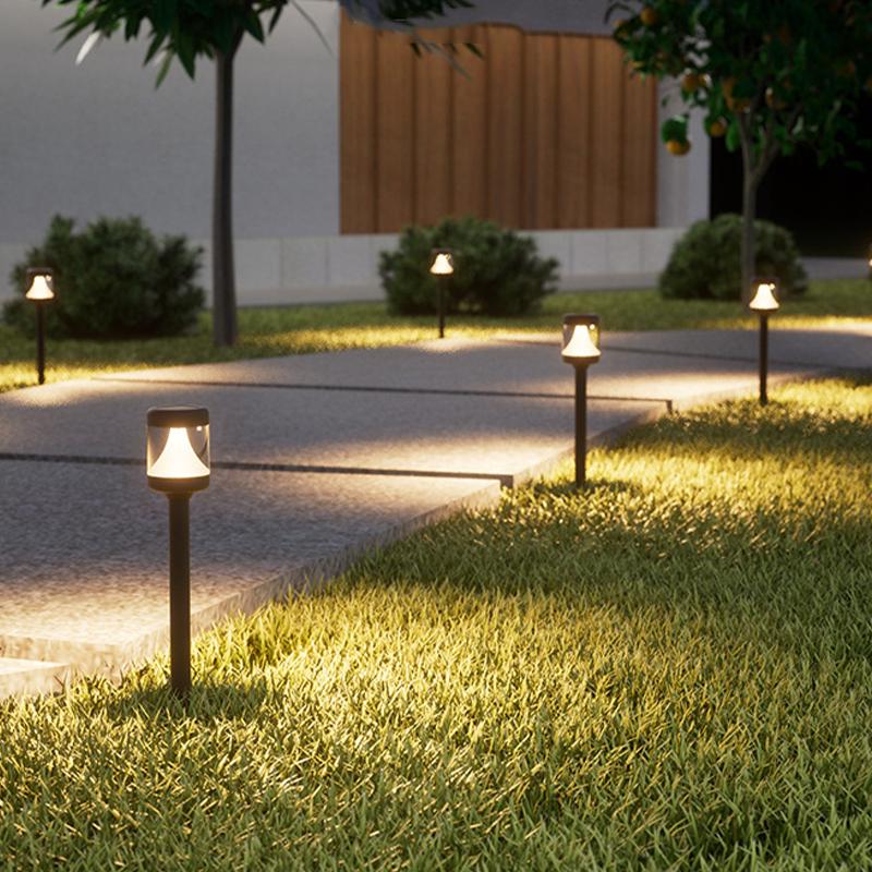 Outdoor Solar Lawn Lamp Garden Waterproof Courtyard Landscape Lights Floor Mounted Decorative Lights for Courtyards Decorative