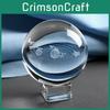 Intricate 3d Miniature Planets Sphere Laser Engraved Solar System Ball Glass Globe Decor