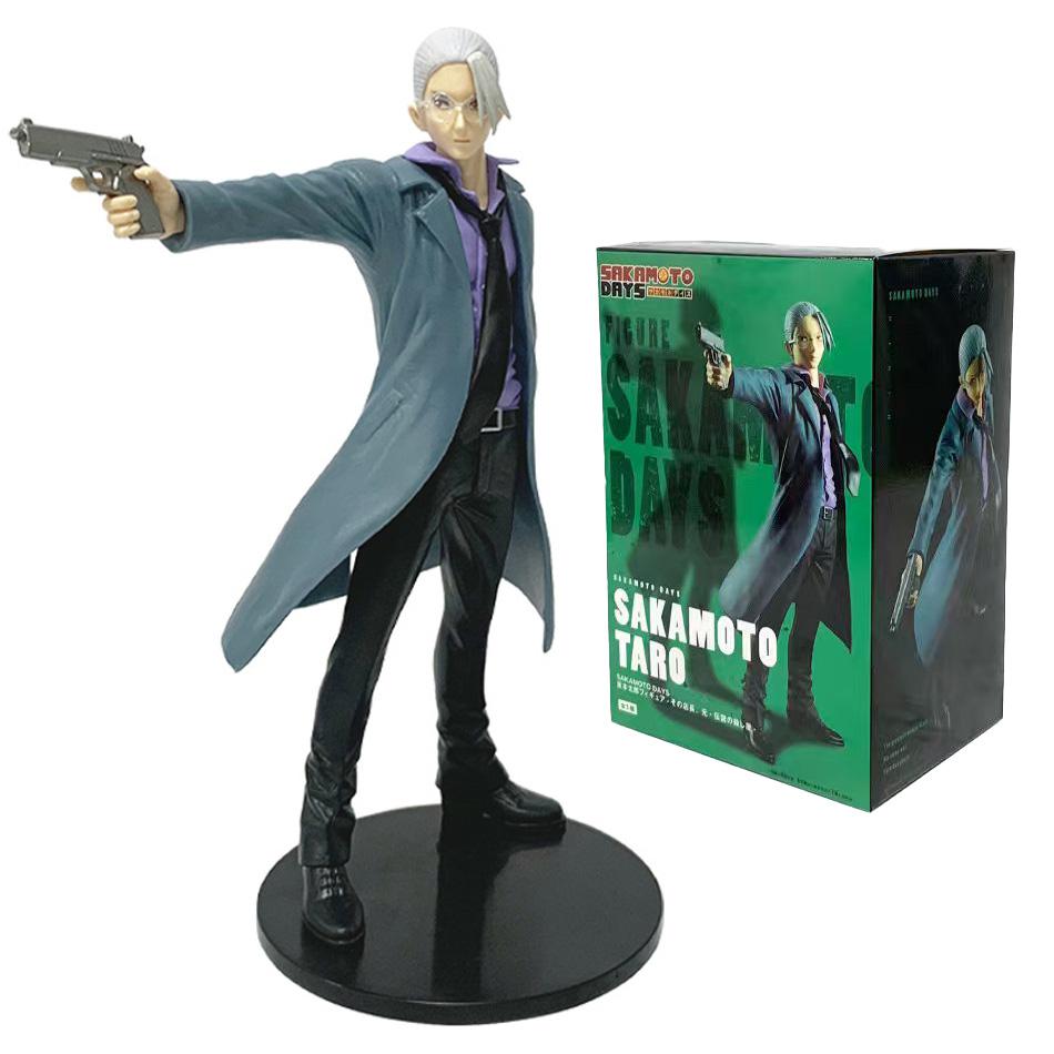 21 cm 3 ks Anime Sakamoto Days Figurky Hračky Taro Sakamoto Shin Asakura Akční Figurky Panenky PVC Model Stolní Ozdoby Hračky