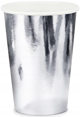 Paper Cups, Silver, 220ml, 6 Pcs