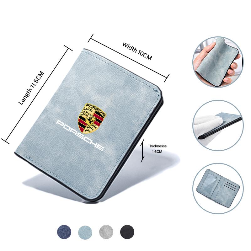 Car Driver License Cover Credit Card Wallets Holder Accessory For Porsche Cayenne Panamera Macan 911 718 Boxster Cayman 918 Paju