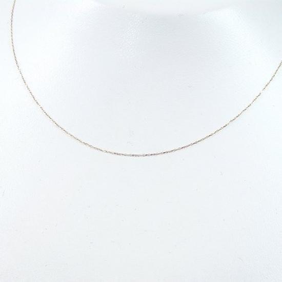 And My Jewelry K10 Chain Necklace Delicate Figaro Chain 40cm Regular Size 01105 [Your Box] (10k Gold) - / [Gift Wrapped]