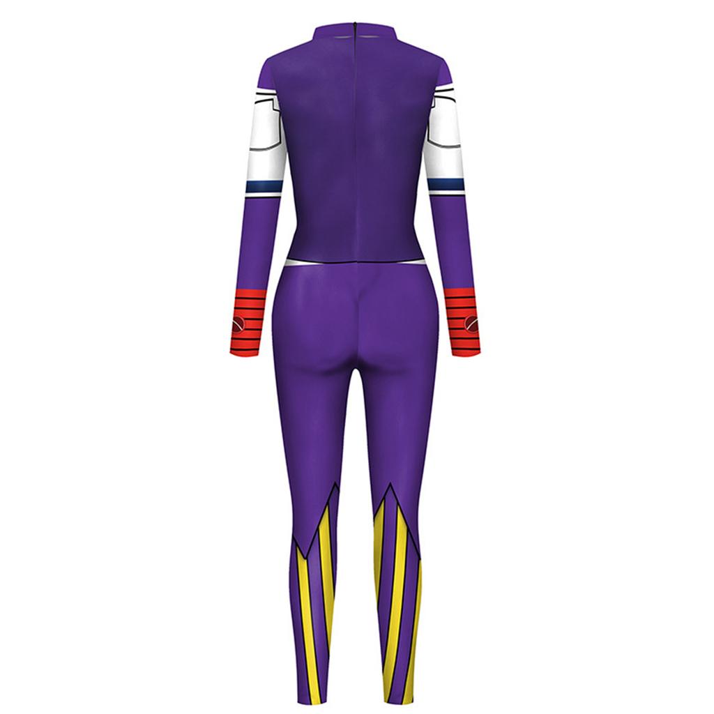Adult Circus Performer Jumpsuit Full Body Costume One Piece Long Sleeve Bodysuit Stage Outfit for Halloween Party Role Play
