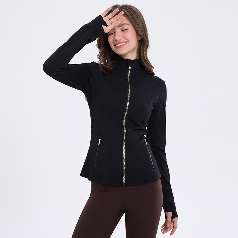 

Новая женская нейлоново-спандексная куртка для йоги со стойкой и двухсторонним молнией для спорта XL [125-135 kg]