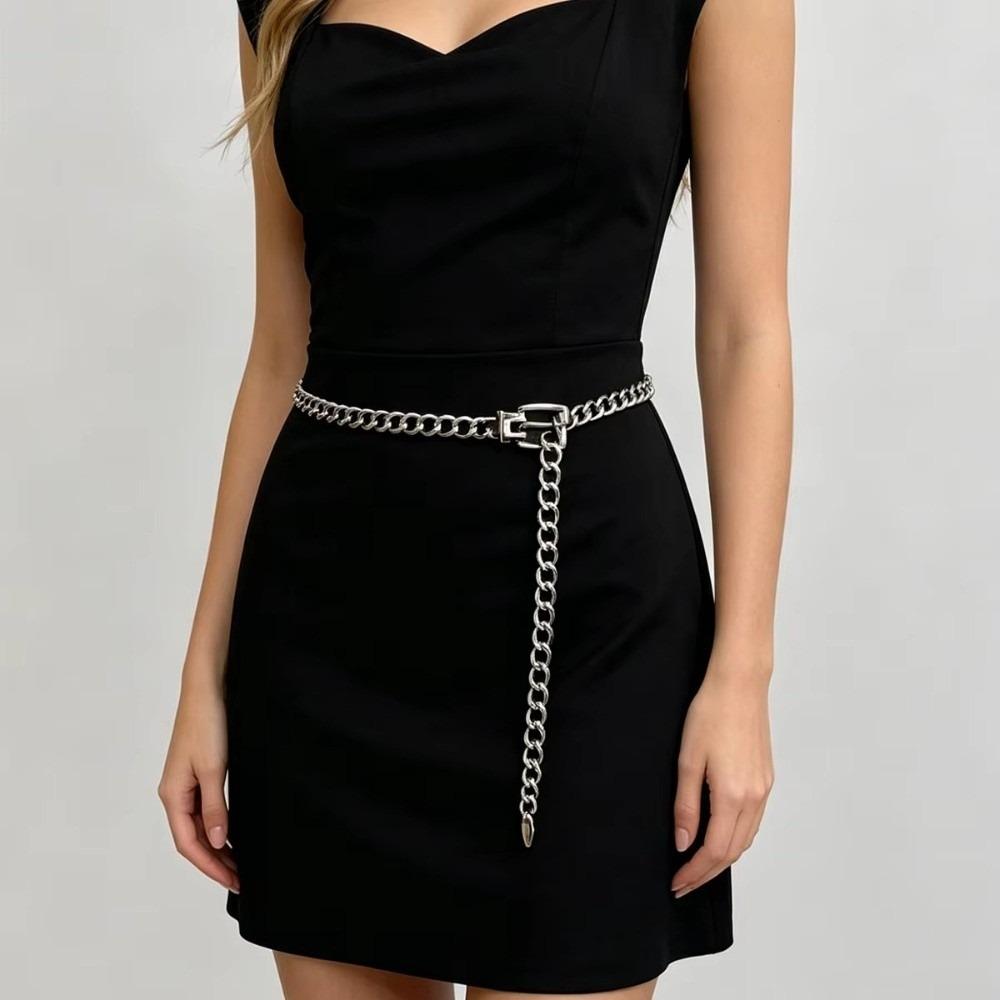 Adjustable Metal Chain Belts Gold Silver Dress Belt New Waistband