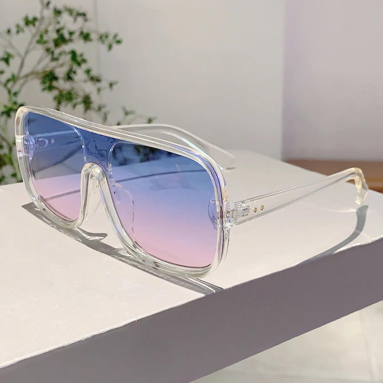 

High Quality Retro High End Designer Style Edgy Punk Trendy Oversized Square Shaped Female For Both Male Sun Glasses