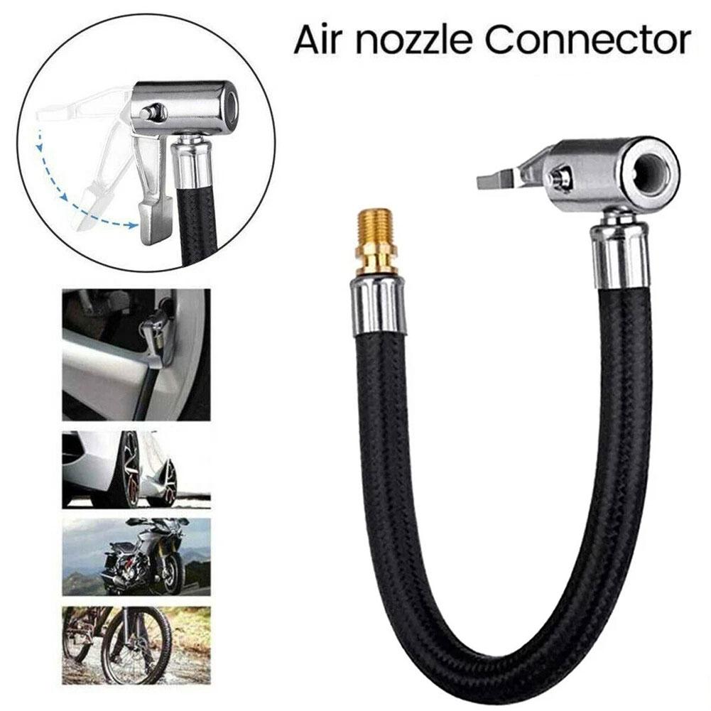 10CM Car Tire Inflator Hose Extension Tube Inflation Tube Adapter Connector Hose Car Exterior Accessories Cannot Deflate