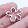 Popular Ancient Silver Alloy DIY Accessories Hollow Flower Pendants DIY Handmade Bracelet Necklace Earrings Materials